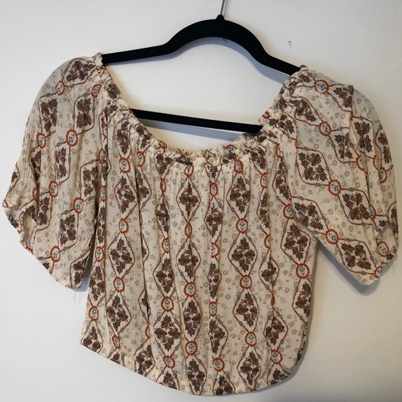 Multicolored off the shoulder crop top - Picture 5 of 5